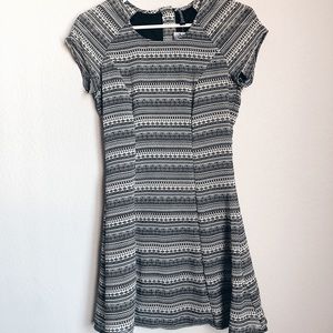 NWT H&M Tribal Print Black & White Dress